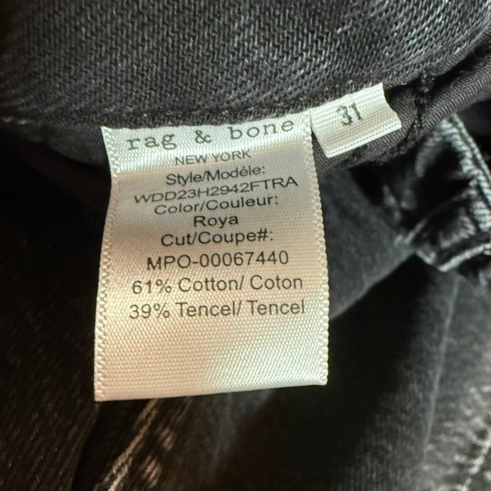 rag & bone Black Washed Cargo Jeans - Picture 6 of 11